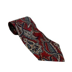 Christian Dior Monsieur Burgundy Paisley Silk Necktie Men's Formal Tie VTG euc‎